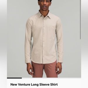 NWT NEW VENTURE LONG SLEEVE SHIRT LULULEMON L raw linen